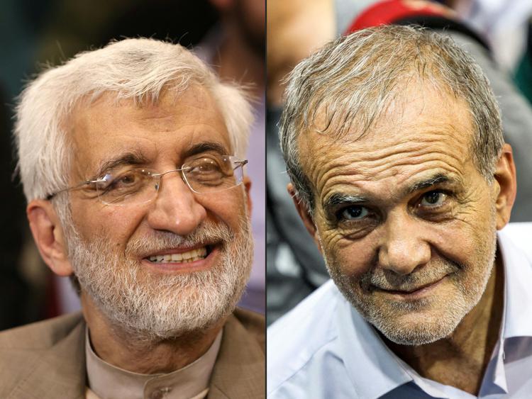 Il riformista Massoud Pezeshkian e l'ultraconservatore Saeed Jalili - (Afp)