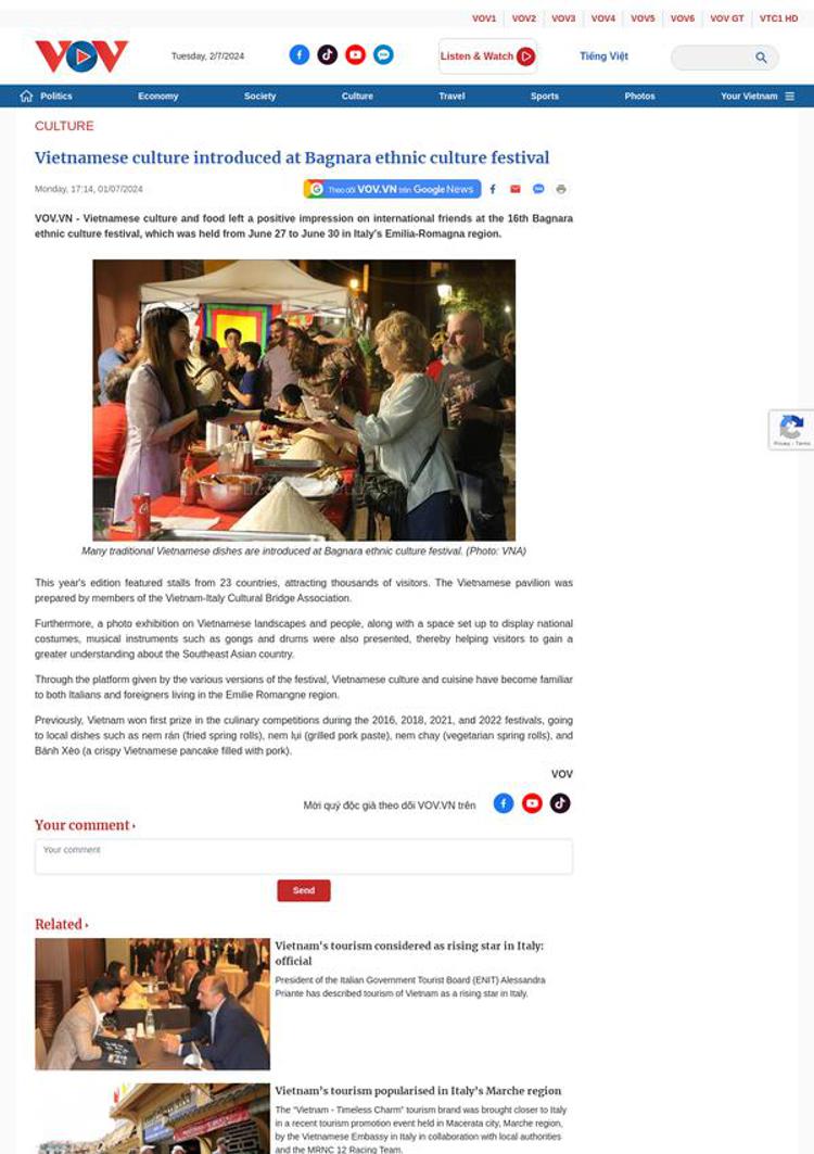 Vietnam: Vietnamese culture enchants at the Bagnara ethnic festival in Italy