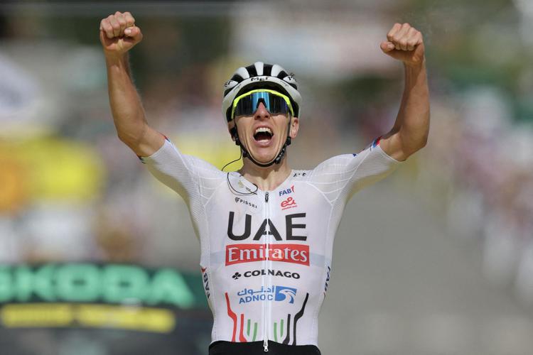 Tadej Pogacar vince 4a tappa Tour de France - (Afp)