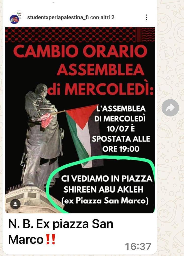 Firenze, Studenti per la Palestina 