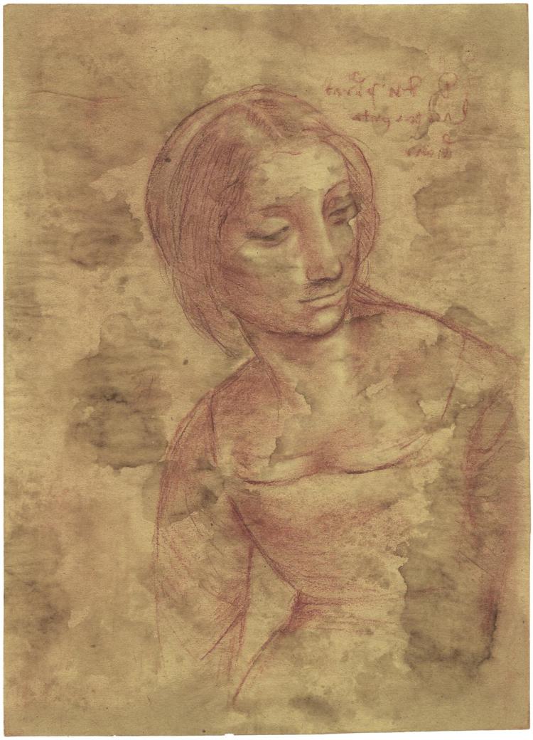 Scoperta scritta di Leonardo in disegno dell'allievo Cesare da Sesto