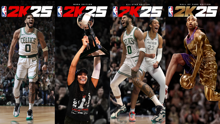 2K annuncia gli atleti di copertina di NBA 2K25: Jayson Tatum, A'ja Wilson e Vince Carter