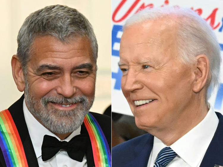 George Clooney e Joe Biden (Afp)