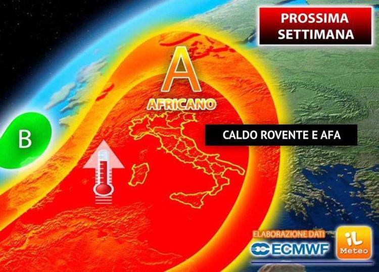 La mappa meteo