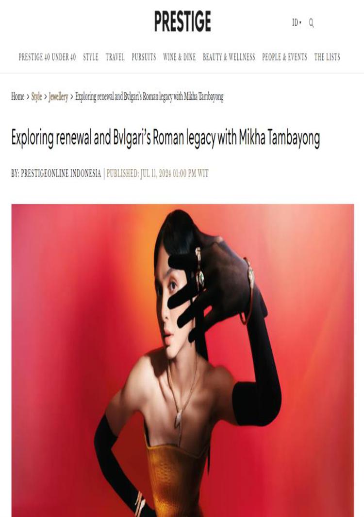 Indonesia: Mikha Tambayong and Bulgari on a journey of renewal to Rome