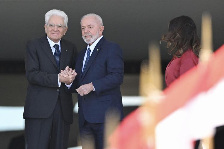 Sergio Mattarella e Luiz Inácio Lula da Silva (Afp)