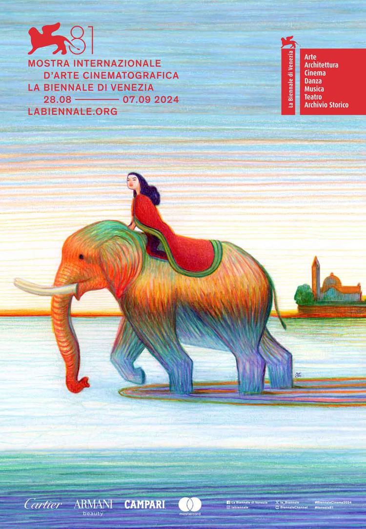 Venezia 81, un elefante in Laguna nell'immagine del manifesto ufficiale