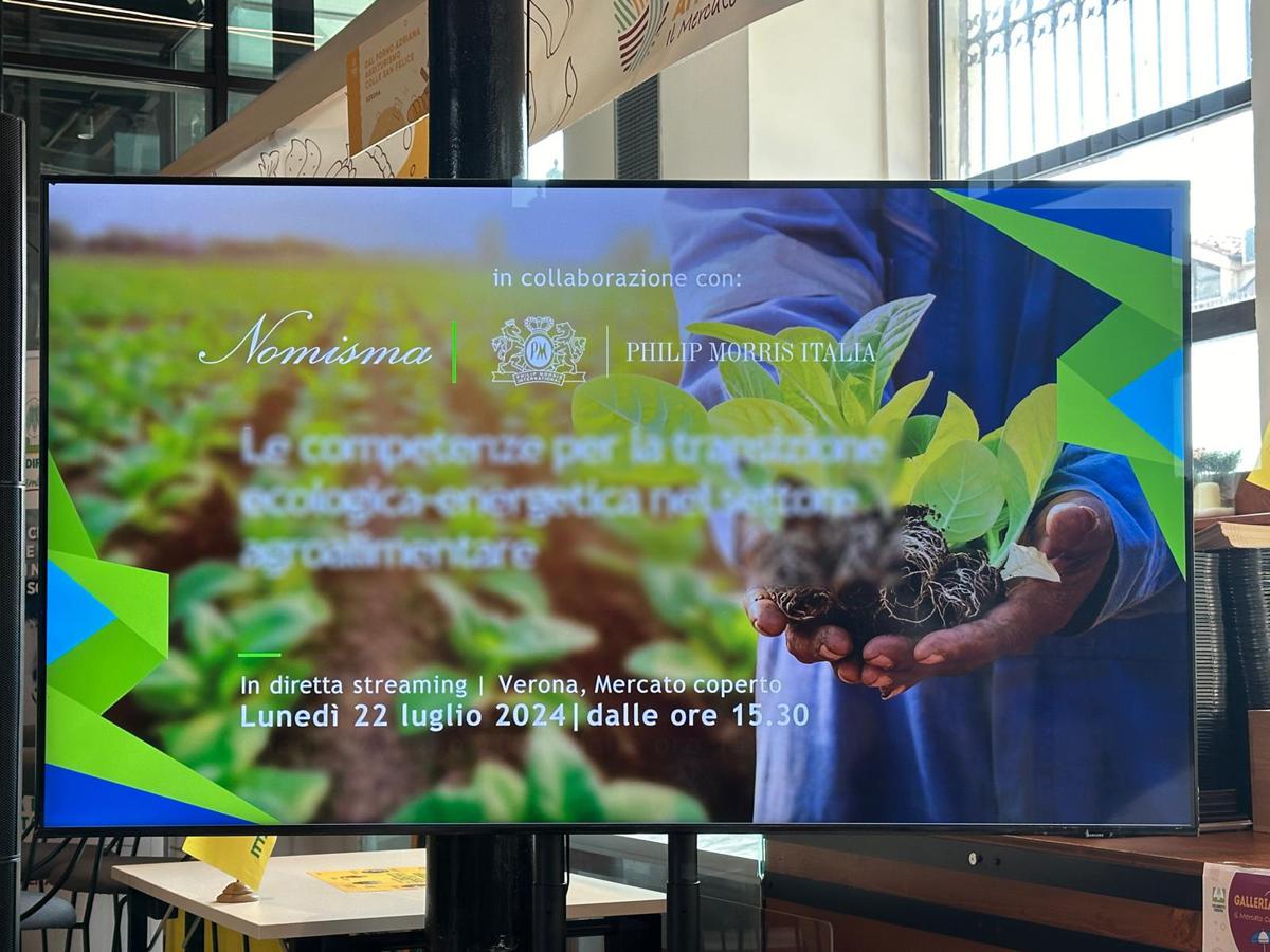 A Verona l'evento “Le competenze per la transizione ecologica-energetica nel settore agroalimentare”