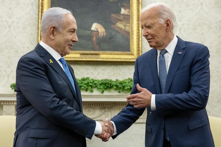 Benjamin Netanyahu e Joe Biden - Afp