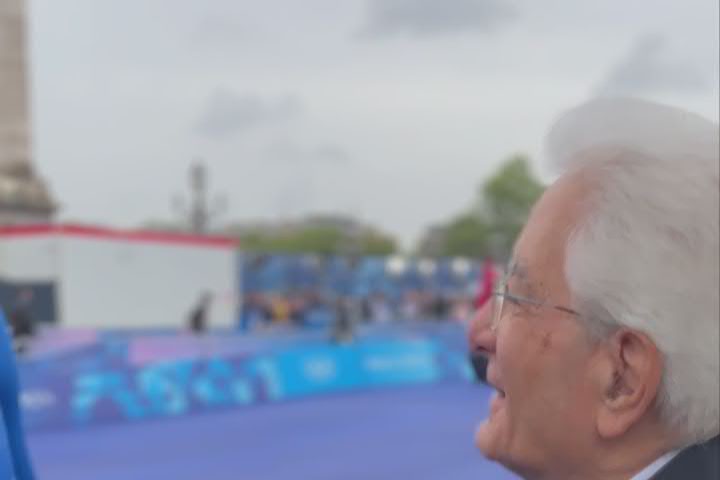 Mattarella e gli azzurri del ciclismo a Parigi 2024 