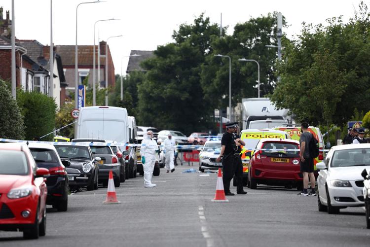 La polizia britannica sul luogo dell'aggressione a Southport, Liverpool - Afp