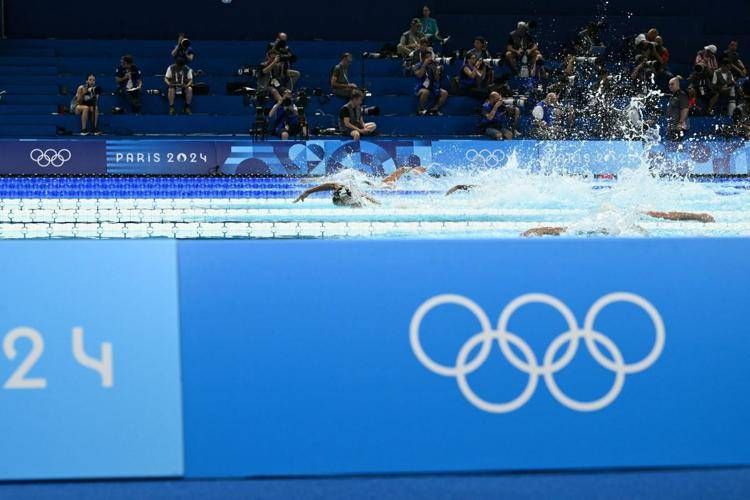 Le batterie dei 100 stile libero alle Olimpiadi di Parigi 2024 - (Afp)