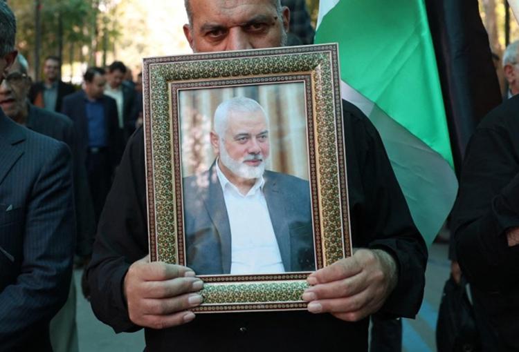 Corteo in Iran dopo l'uccisione del leader di Hamas Ismail Haniyeh - Afp