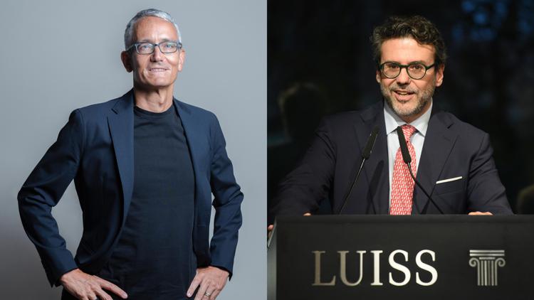 Da sinistra: il ceo di Engineering,  Maximo Ibarra e il Rettore della Luiss, Paolo Boccardelli
