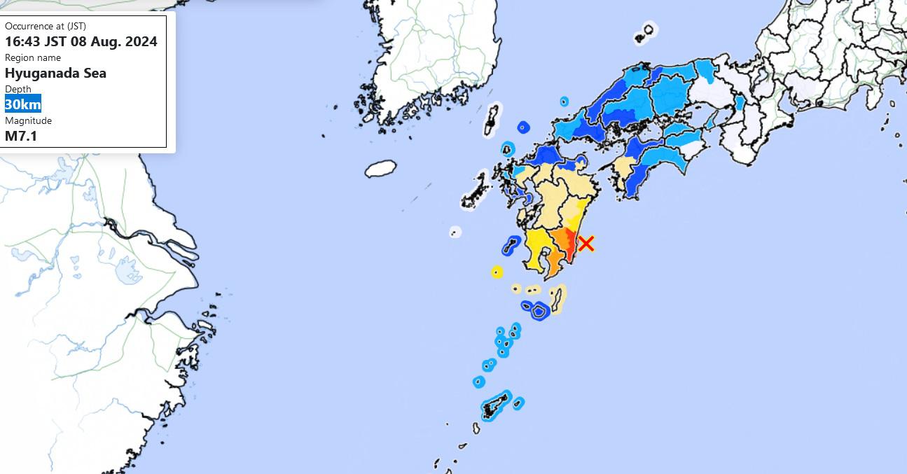 Terremoto in Giappone - scossa di magnitudo 7 -1 sull’isola di Kyushu