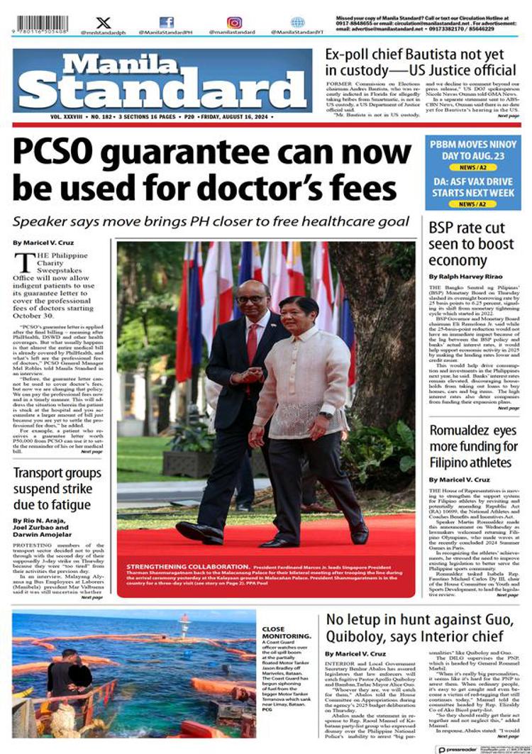 Philippines: PCSO allows use of Letter of Guarantee for Doctors' Professional Expenses