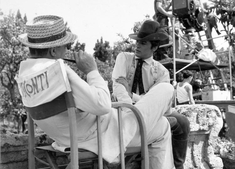 Visconti e Delon sul set de 'Il Gattopardo' - Fotogramma /Ipa