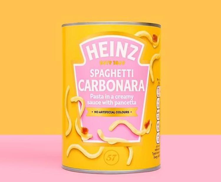 Gli spaghetti alla carbonara in lattina di Heinz