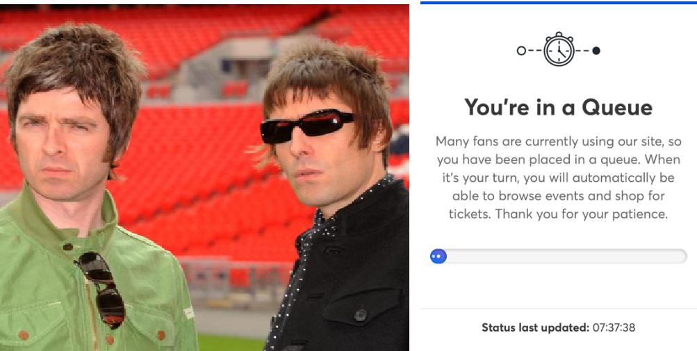 Oasis - concerti 2025: vendita biglietti - ore di coda online e prezzi super