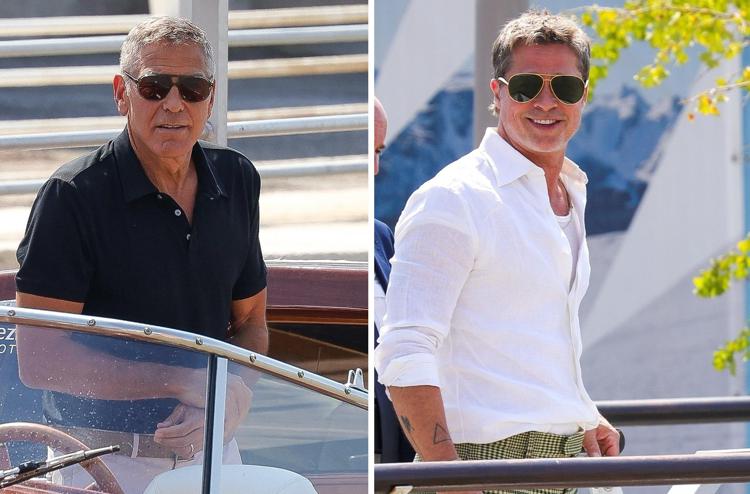 Brad Pitt e George Clooney - (Fotogramma)