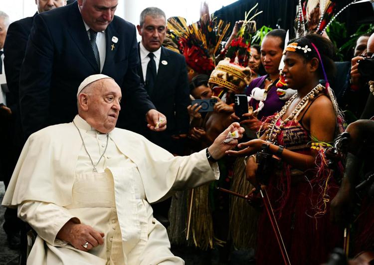 Papa Francesco in Papua Nuova Guinea - (Afp)