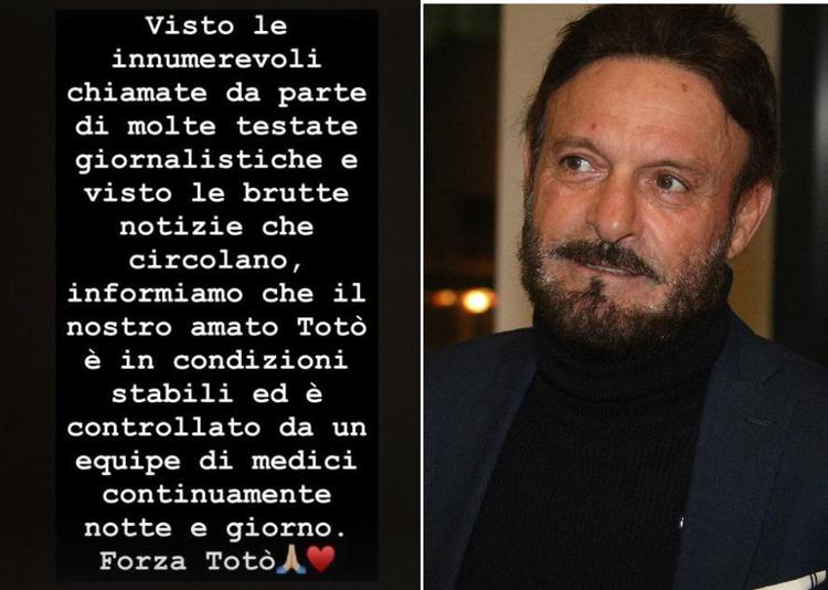 Schillaci in condizioni stabili, sui social il grido di sostegno: 