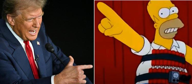 Donald Trump e Homer Simpson - Afp /Youtube