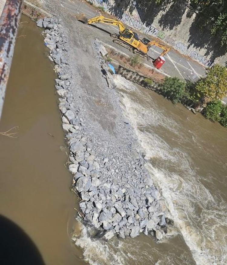 La diga sul Tevere