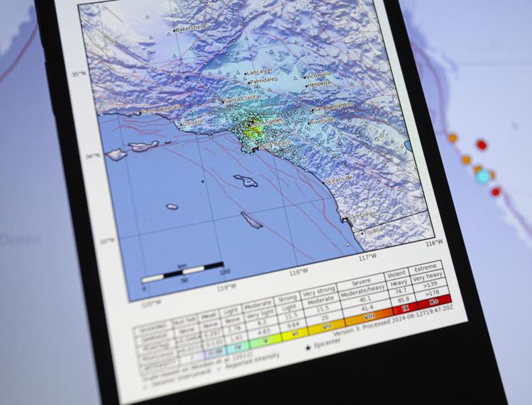 Terremoto in California, immagini del Servizio geologico degli Stati Uniti (Fotogramma/Ipa)