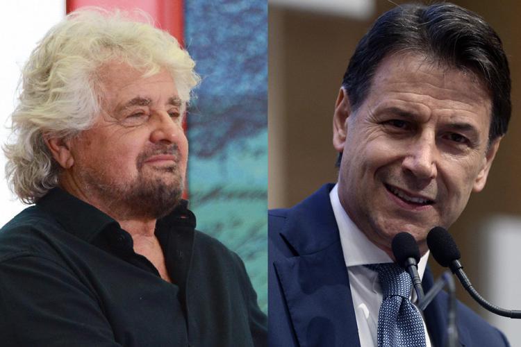 Beppe Grillo e Giuseppe Conte (Fotogramma/Ipa)