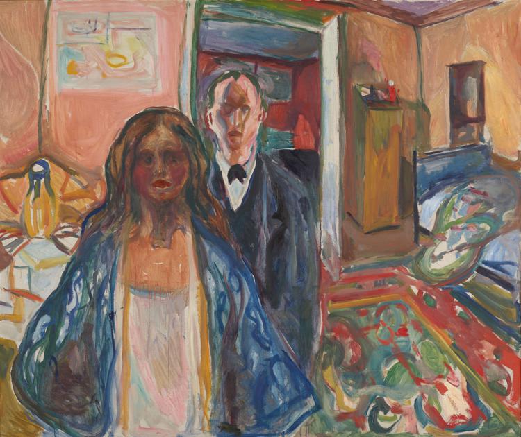 Edvard Munch - L'artista e la sua modella (1919-21) Olio su tela, 128x152,5 cm Photo © Munchmuseet