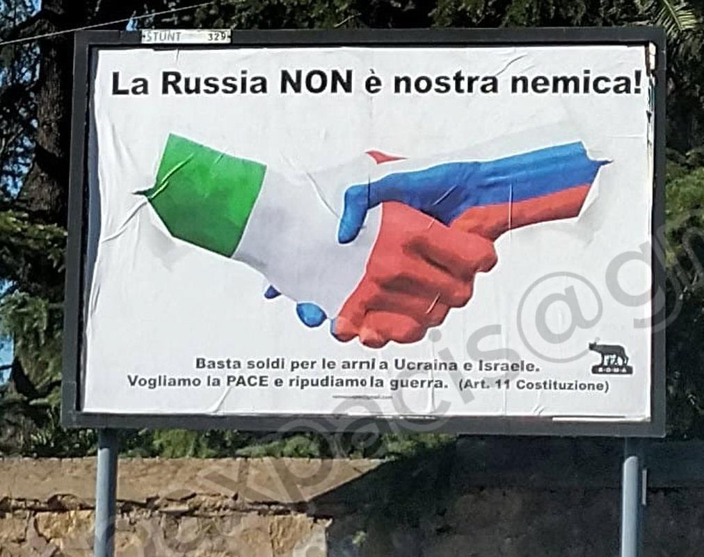 Russia non è nemica - i cartelloni in Italia diventano un caso per Cnn