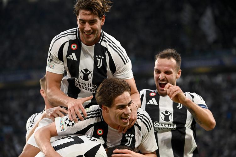 L'esultanza della Juve