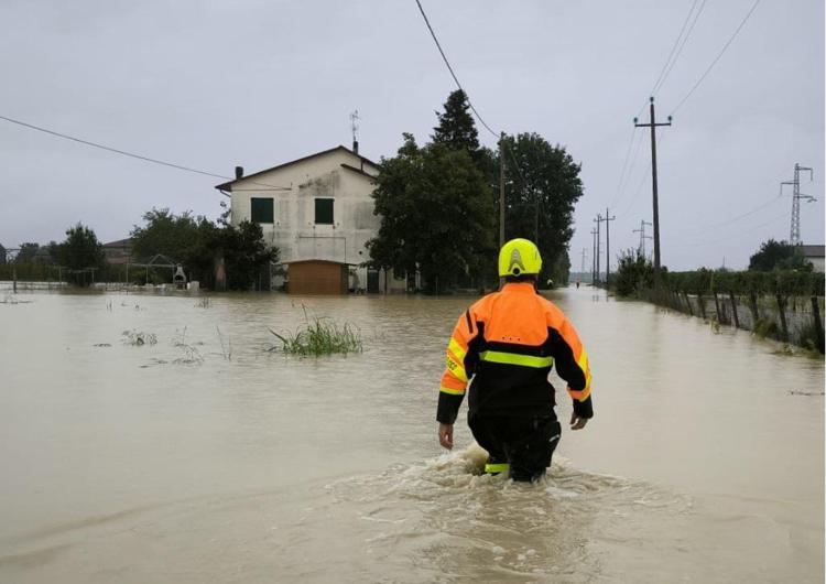 Un'immagine dell'alluvione 