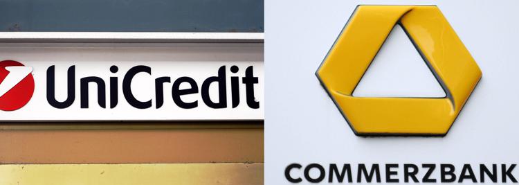 Unicredit e Commerzbank (Fotogramma)