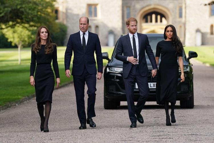 Kate Middleton, il principe William,   il principe Harry e Meghan Markle  - (Fotogramma)