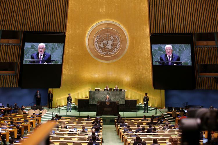 Mahmoud Abbas all'Onu (Afp)