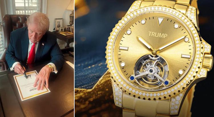 Trump e l'orologio griffato da 100mila dollari - gettrumpwatches.com