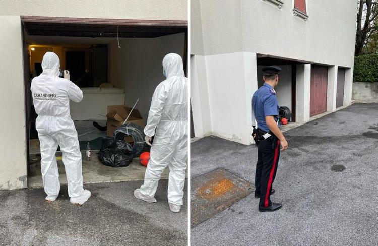 Rilievi nel garage di Viadana, Mantova, dove sarebbe stata uccisa Maria Campai