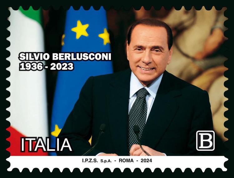 Il francobollo commemorativo di Silvio Berlusconi