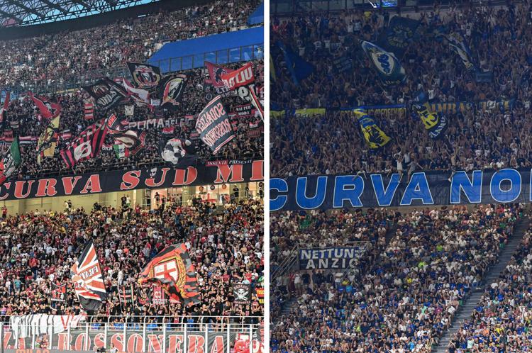 Le curve di Milan e Inter