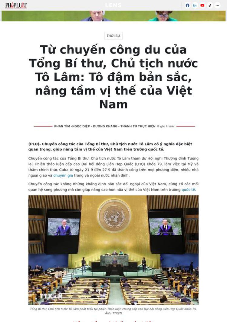 Vietnam: Tô Lâm Strengthens Country's International Position with Visits to New York and Cuba