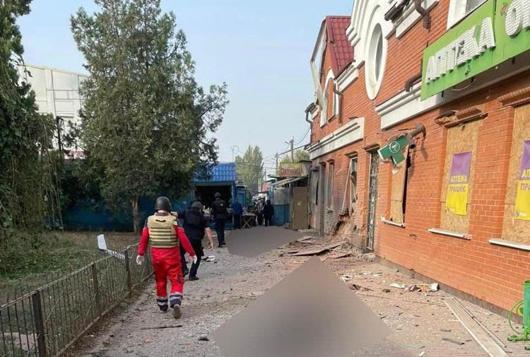 Attacco russo al mercato di Kherson - (Foto sito governo)