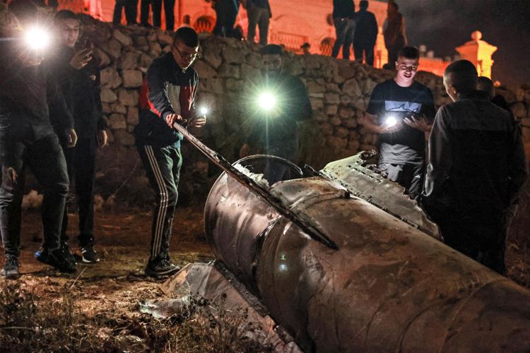 Un missile iraniano caduto a Ramallah