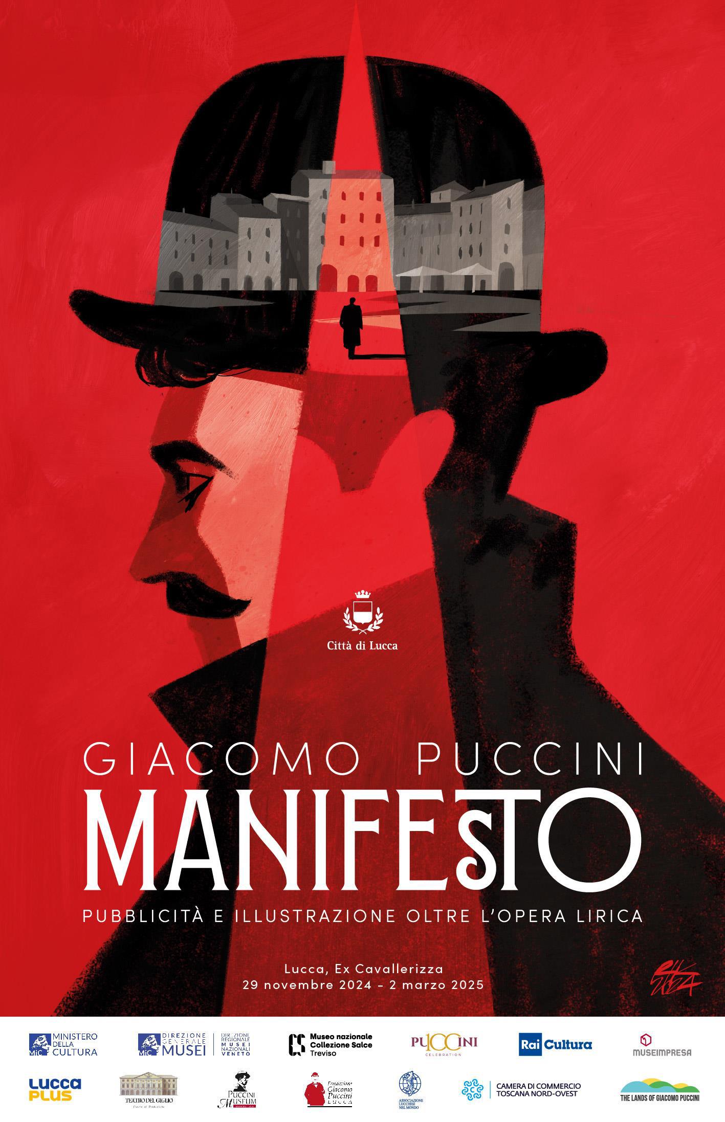 Guasco signs the official image of the “Giacomo Puccini Manifesto” exhibition