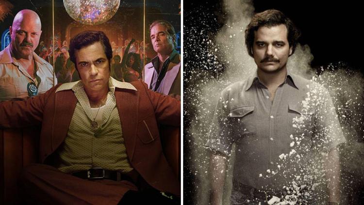 Poster ufficiali delle serie 'Hotel Cocaine' e 'Narcos'