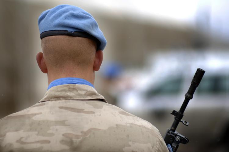 A Unifil peacekeeper in southern Lebanon