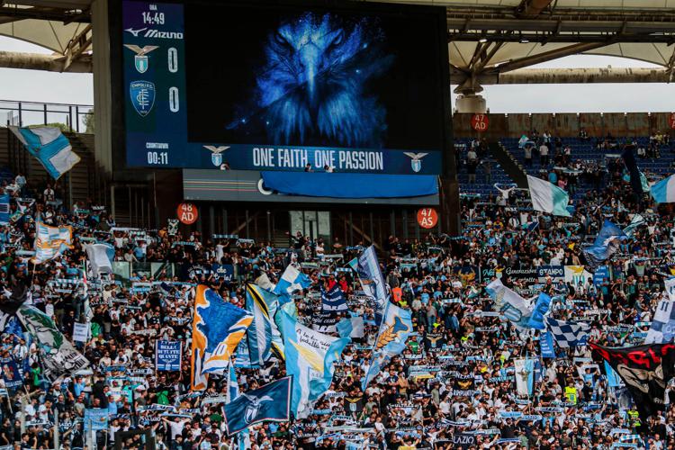 La curva della Lazio (Afp)