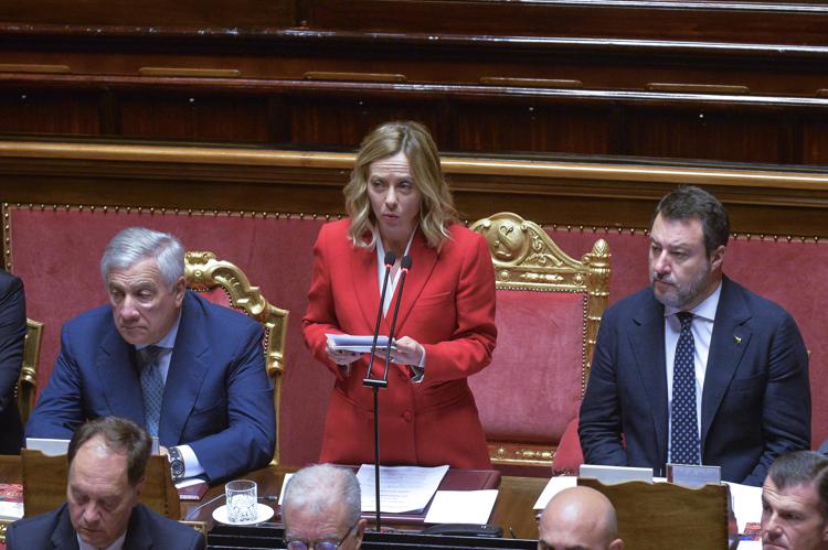 Giorgia Meloni al Senato - (Fotogramma)