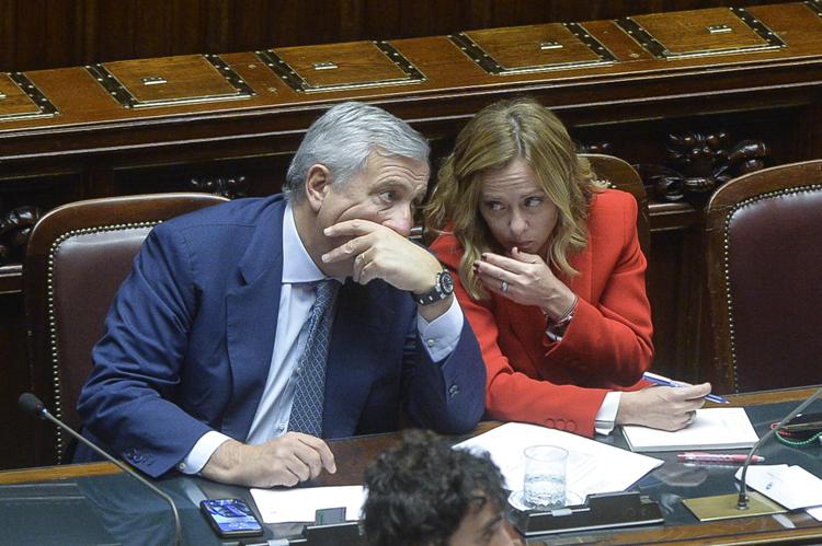 Tajani e Meloni alla Camera - Fotogramma